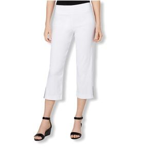 Jm Collection Petite Embellished-Hem Cropp…